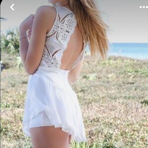 Stunning lace mini romper